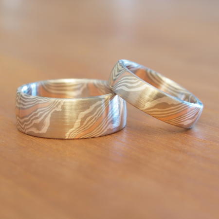 Eheringe in Mokume Gane
