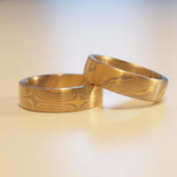 Mokume Gane wedding rings